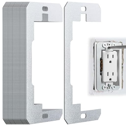 24 PCS Outlet Spacers, Wall Plate Spacer, Metal Flush Fit Device Leveling Plates for Fix Loose Electrical Outlet and Switch