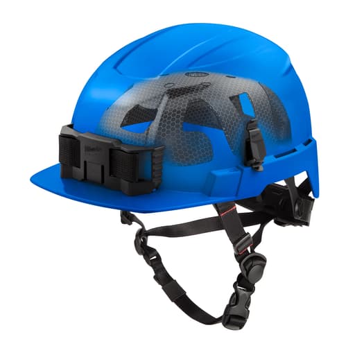 Blue Front Brim Safety Helmet with Impact Armor Liner