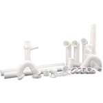 Waxman PlumbCraft 27-Piece Complete Kitchen Sink Drain Repair Kit 7027010N, Various Kitchen Drain Pipes for Repairs to Problem Areas, Drain Assembly for Multiple Sink Pipe Options