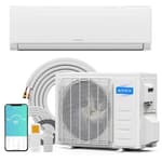 9000 BTU Wifi Enabled Mini Split Air Conditioner & Heater with Inverter, 19 SEER2 Energy Saving 115V Ductless Split AC Unit with Pre-Charged Condenser, Heat Pump & Installation Kit
