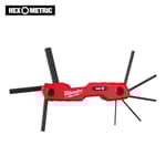 8-Key Folding Hex Key Set - Metric