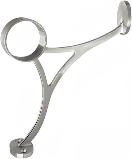 Stainless Steel 316 Bar & Floor Mount Combination Foot Rail Bracket ,Fits 50.8mm/2inch OD Bar Foot Rail Tubing Furniture Hardware with Screws