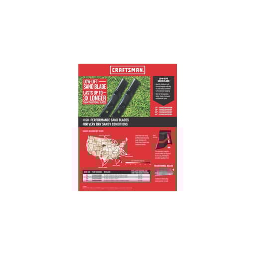 50 in Low-Lift Sand Blade Set