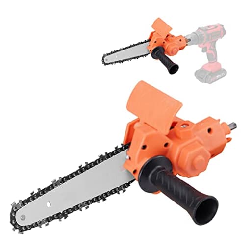 Electric Chainsaw Attachment, 6 Inch Electric Drill Attachment, Woodworking Cutting Tool Accessories for Wood Cutting Tree Trimming, Household Garden Use, for 6-13mm 3-jaw Collet Drill