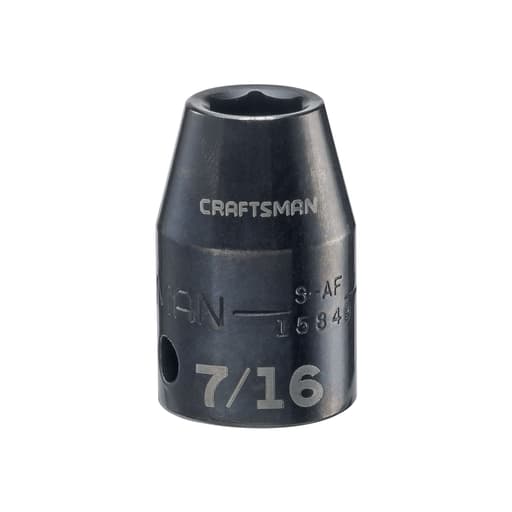 1/2-in Drive 7/16-in SAE Impact Shallow Socket