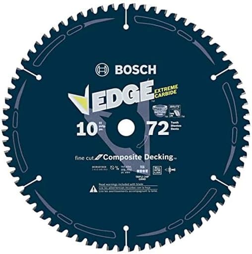 10 in 72-tooth Edge circular saw blade for composite decking