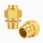 CSST Male NPT Fitting Kit 2 Pack Grill Propane Conversion Connector 1/2" NPT Brass Pipe Fittings