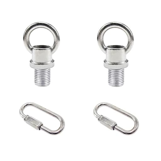 1/8-IP Lighting Loops with Link Buckle Connectors for Light Fixture Chandelier Chain Extension, Pack of 2