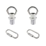 1/8-IP Lighting Loops with Link Buckle Connectors for Light Fixture Chandelier Chain Extension, Pack of 2