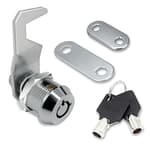 1Pack Toolbox Lock with Keys 5/8 Inch Cabinet Locks Keyed Alike Tubular Cam Lock Hook Cam with Zinc Alloy