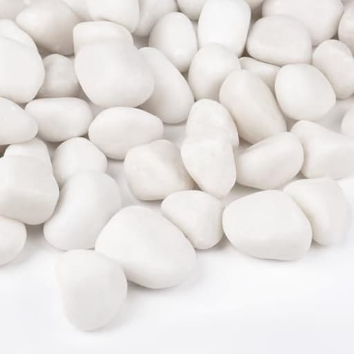 15 lbs White Rocks for Landscaping, 1-2 inch Decorative Rocks for Plants Indoor, Large Polished River Rocks for Garden, Outdoor Landscaping, Walkways, Yard, Plants Pots, Vases, Crafts