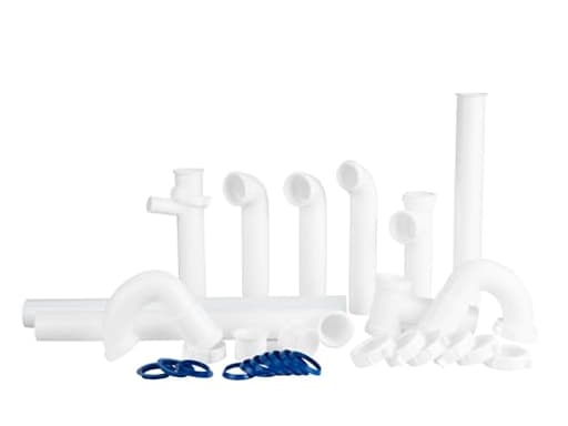Kitchen Sink Drain Kit,1-1/2”,for Most Kitchen Sink Drain Repair Kit and Bathroom Sink Drain Kit, Kitchen Sink P Trap Drain Kit 1 1/2” for Sink Plumbing Kit, Completed Sink Pipe Replacement Kit