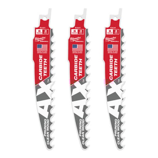 The AX with Carbide Teeth for Pruning & Clean Wood SAWZALL Blade 3PK