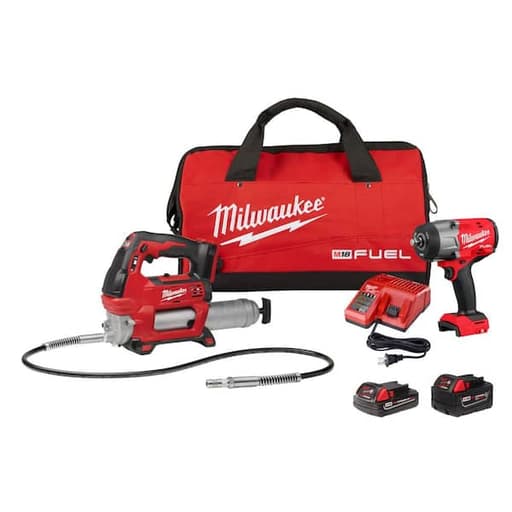 M18 FUEL™ 1/2" High Torque Impact Wrench with Friction Ring & Grease Gun Combo Kit