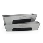 Stainless Steel Mud Pan 14-Inch – 2 Pack | Heavy Duty Drywall Tool with Anti-Slip Grip, Easy Clean, Rust Resistant, Taping & Joint Compound Pan for Contractors and DIY