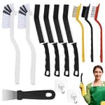 Crevice Cleaning Brush,12 Pcs Cleaning Supplies Cleaning Brush Tools,Hard Bristle Cleaning Brushes for Household Use Bathroom Tiles Kitchen Corner,Sink,Teapot, Bottle,Blender Practical and Durable