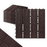 Polymer Composite Interlocking Deck Tiles Outdoor,12x12 Composite Decking Boards for All Weather Use,Waterproof, Poolside,Balcony,Patio