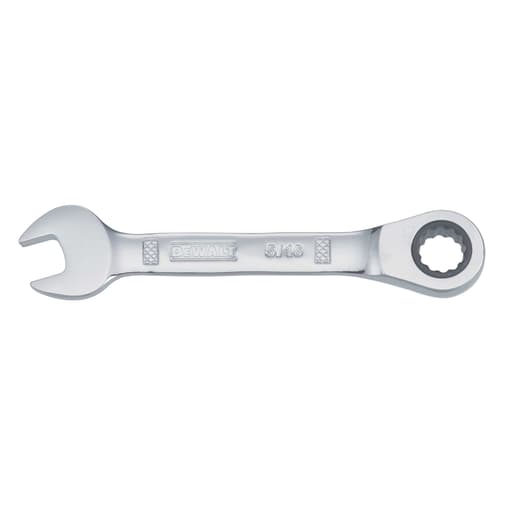 Stubby Ratcheting Combination 12pt Wrench 1/4 in