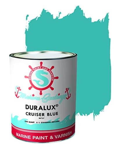 Marine Enamel, Cruiser Blue, 1 Quart, Topside Paint for Boats and Other Onshore or Offshore Marine Maintenance Applications, Adheres to Steel, Metal, Wood, Fiberglass & Aluminum