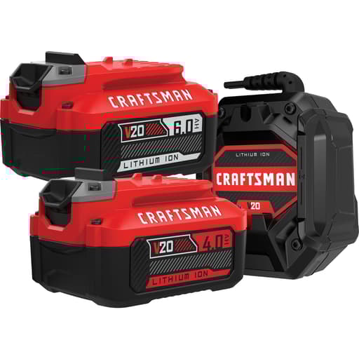 2 Pack 6 Amp-Hour; 4 Amp-Hour Lithium Ion Battery and Charger