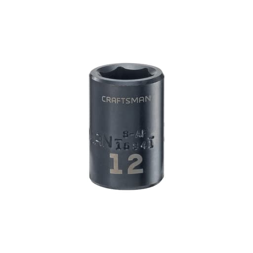 3/8-in Drive 12mm Metric Impact Shallow Socket