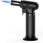 Butane Torch Lighter with Fuel Gauge, Refillable Soldering Torch with Adjustable Flame for Welding, Resin Art, Industrial