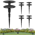 4PCS Garden Hose Guide Spike, Metal Hose Guides for Garden Heavy Duty, Cast Iron Garden Hose Guides for Outside, Rustproof Coated Hose Guide Stakes for Lawn & Yard, Plant & Flower Bed Protection