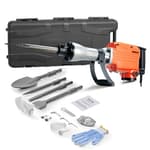 Demolition Jack Hammer, MAX 2200W Electric Jackhammer Heavy Duty, 1350 BPM Concrete Breaker 4pcs Chisels Bit Chipping W/Case, Gloves
