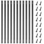 51 Pack Deck Balusters 36"X1", Flat Straight Porch Railing Kit with Screws, Heavy Duty Black Metal Decking Railings for Wood and Composite Deck for Indoor Outdoor Stairs Patio Porch