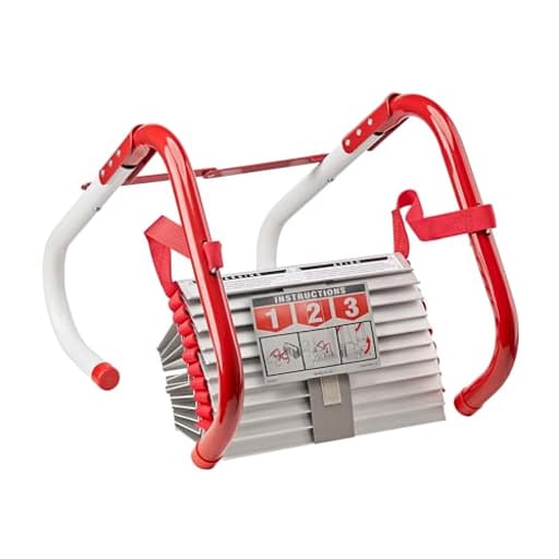 Fire Escape Ladder, 2-Story Rope Ladder, Extends to 13-Feet, Anti-Slip Rungs