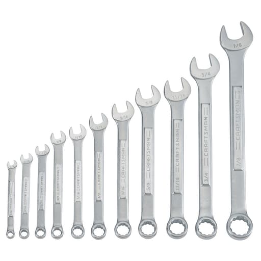 SAE Raised-Panel Combination Wrench Set