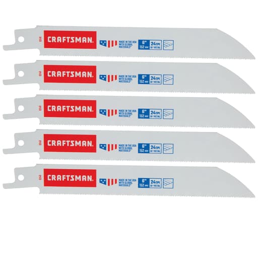 6-In. 24 Tpi Reciprocating Saw Blade (5 Pk.)