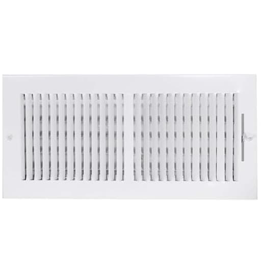 14 x 6 Inch (Duct Opening) Air Vent Cover for Wall or Ceiling, Two-Way Ventilation Register, Solid Steel HVAC Register Cover, White, 61613