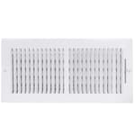 14 x 6 Inch (Duct Opening) Air Vent Cover for Wall or Ceiling, Two-Way Ventilation Register, Solid Steel HVAC Register Cover, White, 61613