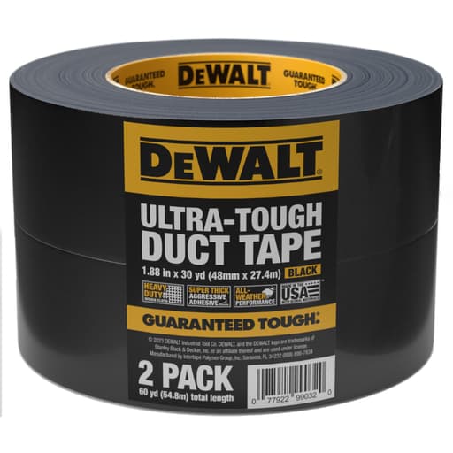 Ultra-Tough Black Duct Tape (1.88 in x 30 yd, single roll)