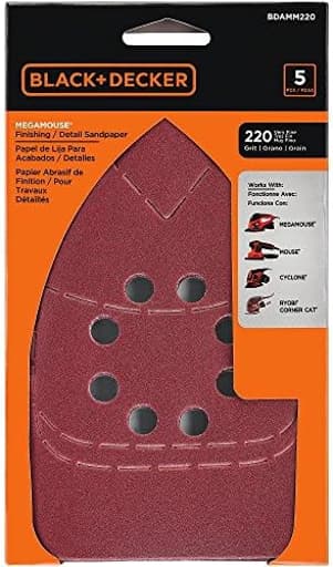 220G Mega MOUSE Sandpaper, 5-Pack