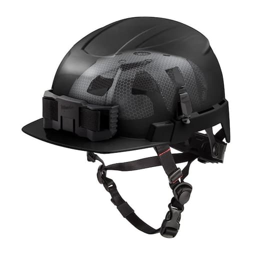BOLT Black Front Brim Safety Helmet with IMPACT ARMOR Liner
