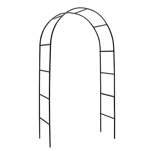 Metal Pergola Arbor, Outdoor Flower Garden Arch Trellis, Steel Garden Arbor for Climbing Plants, Wedding Decoration, 7'8" H x 4'5" W