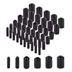 Rubber End Caps - 60pcs Flexible Screw Thread Protector Covers Rubber Bolt Covers Caps for Metal Tube Rod in 6 Sizes 2mm,3mm,6.5mm,8mm,10mm,12mm
