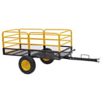 Heavy Duty Garden Utility Trailer, 1500 Lbs 20 Cu.Ft ATV UTV Trailer Tow Behind Dump Cart with Removable Sides and Convenient Handle, Yard Lawn Mower Cart for Tractor
