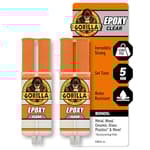 2 Part Epoxy, Clear Epoxy, 0.85 Ounce Syringe (Pack of 2) - 5 Minute Set, Incredibly Strong Bonding