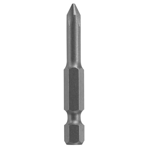 Extra Hard Power Screwdriver Bit — Phillips P1, 2 in, 1/4-in hex shank