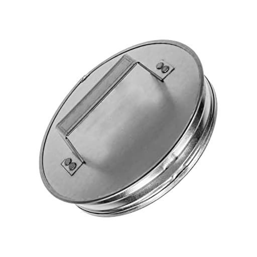 8" Inch Galvanized Steel Tee Cap with Handle – Heavy-Duty HVAC End Plug for Dryer Ducts, Exhaust Pipes, and Round Metal Vents – Indoor and Outdoor Use – Closure Fitting for HVAC Systems