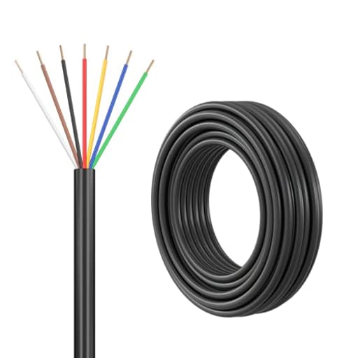 18/7 Solid Sprinkler Wire for up to 6 Valves System 30 Feet
