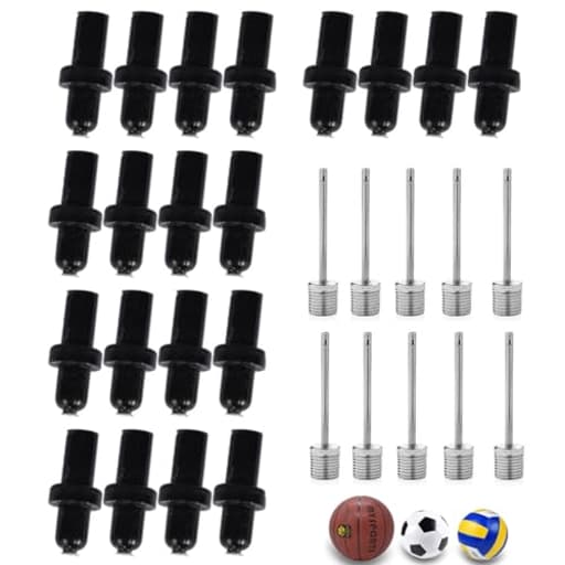 30 Pack Basketball Pump Needles Air Inflation Needle Adapter Inflating Valve Nozzle Kit Replacement for Football Soccer Sports Ball Volleyball Rugby Matchball Leak Repair