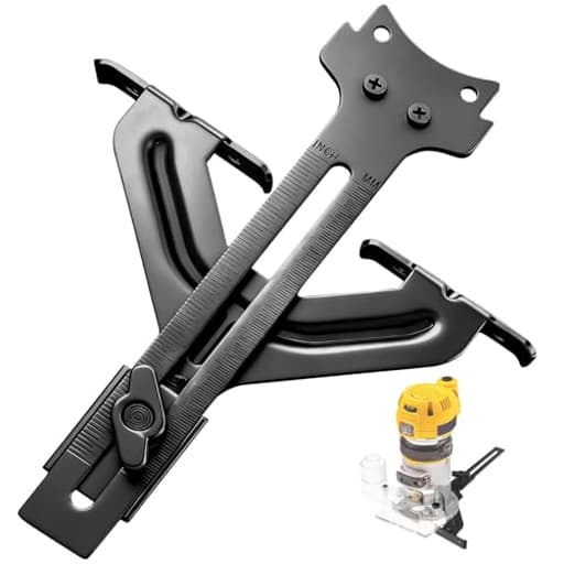 DNP618 Edge Guide for Fixed Base Compact Router, Compatible With DEWALT DWP611 Router, PORTER-CABLE 450 & 451-Adjustable for Quick Attachment To Router Mounting Base, Fits Router DCW600B, DW6913. etc