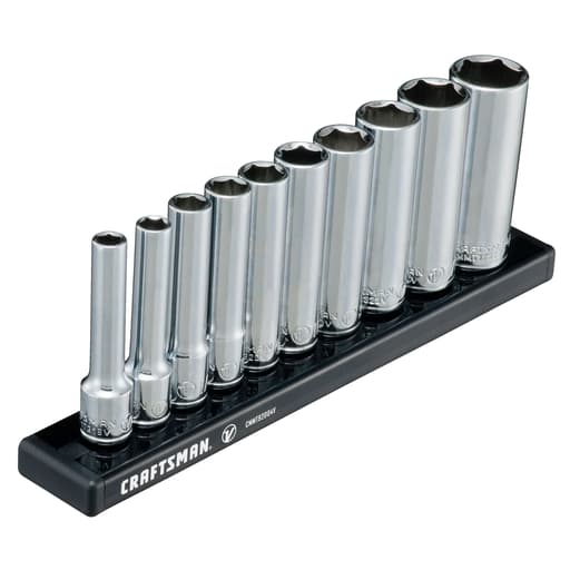 1/4 in Drive SAE Deep 6-Point Socket Set (10 pc)