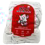 1 Lb Bag Eco-T Paint Rags - White T-Shirt Material, 100% Recycled, Eco-Friendly, High Absorbency, Low Lint, Low-Cost, Painting and Cleaning Cloth