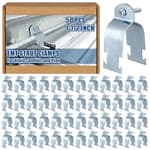 50 Pcs Emt Pipe Universal Strut Clamps Strut Channel Accessory Electro Galvanized Conduit Clamp with Bolt and Nut, Rigid Pipe Tool