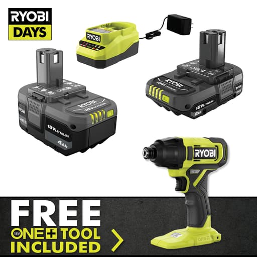18V ONE+ Lithium Starter Kit with Free 1/4" Impact Driver